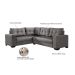 Sofá de Canto 5 Lugares Bia Suede Cinza