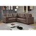 Sofá de Canto 5 Lugares Bia Suede Marrom