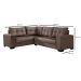 Sofá de Canto 5 Lugares Bia Suede Marrom