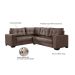 Sofá de Canto 5 Lugares Bia Suede Marrom