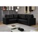 Sofá de Canto 5 Lugares Bia Suede Preto