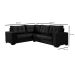 Sofá de Canto 5 Lugares Bia Suede Preto