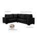 Sofá de Canto 5 Lugares Bia Suede Preto
