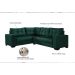 Sofá de Canto 5 Lugares Bia Suede Verde