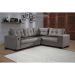 Sofá de Canto 5 Lugares Dijon com Entrada USB Suede Cinza