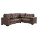 Sofá de Canto 5 Lugares Dijon com Entrada USB Suede Marrom