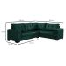 Sofá de Canto 5 Lugares Dijon com Entrada USB Suede Verde