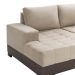 Sofá de Canto 5 Lugares com Chaise Esquerdo Patrícia Suede Areia