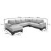 Sofá de Canto 5 Lugares com Chaise Esquerdo Patrícia Suede Areia