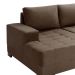Sofá de Canto 5 Lugares com Chaise Esquerdo Patrícia Suede Marrom