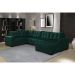 Sofá de Canto 6 Lugares Bia com Chaise Direito Suede Verde