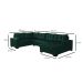 Sofá de Canto 6 Lugares Bia com Chaise Direito Suede Verde