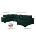 Sofá de Canto 6 Lugares Bia com Chaise Direito Suede Verde