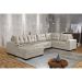 Sofá de Canto 6 Lugares Dijon com Chaise Esquerdo e Entrada USB Suede Areia