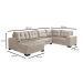 Sofá de Canto 6 Lugares Dijon com Chaise Esquerdo e Entrada USB Suede Areia
