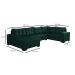 Sofá de Canto 6 Lugares Dijon com Chaise Esquerdo e Entrada USB Suede Verde