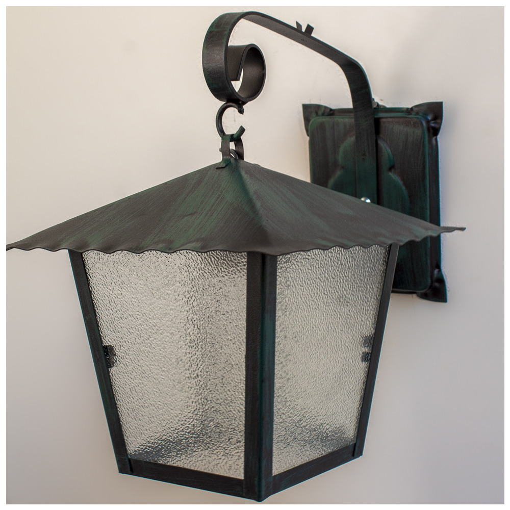 Arandela De Ferro Colonial Sinhá 1221 Cor Patina Verde