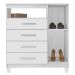 Cômoda Sapateira 4 Gavetas 1 Porta Cannes Branco