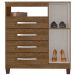 Cômoda Sapateira 4 Gavetas 1 Porta Cannes Malbec