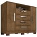 Cômoda Sapateira Rack para Quarto 2 Portas 4 Gavetas Madri Malbec
