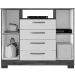 Cômoda Sapateira Rack para Quarto 2 Portas 4 Gavetas Madri Malbec