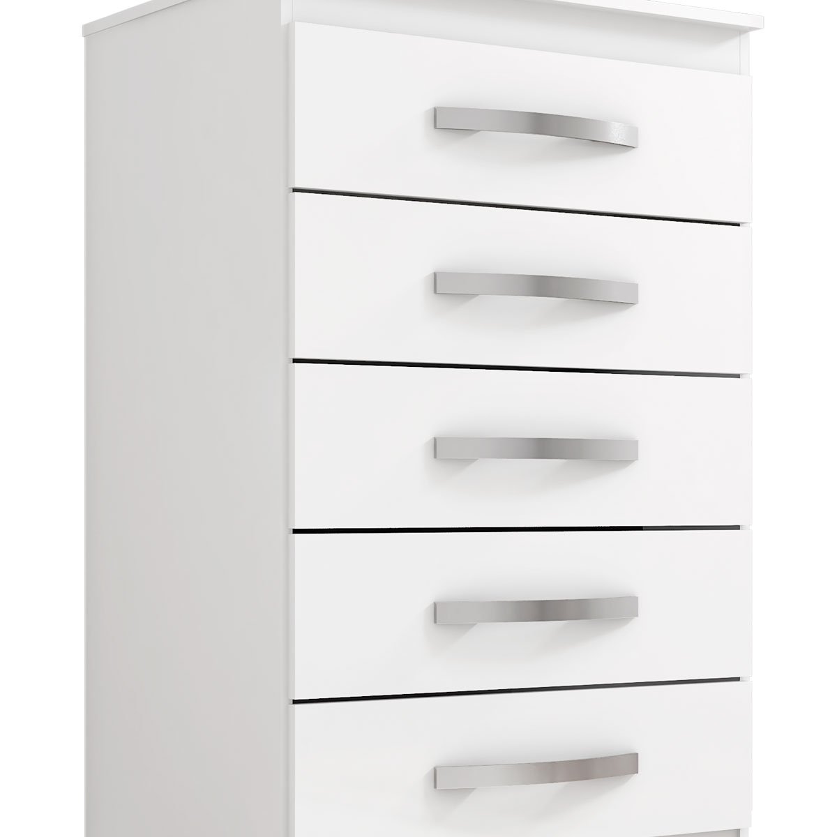 Cômoda para Quarto 5 Gavetas com Pés Cannes  Branco