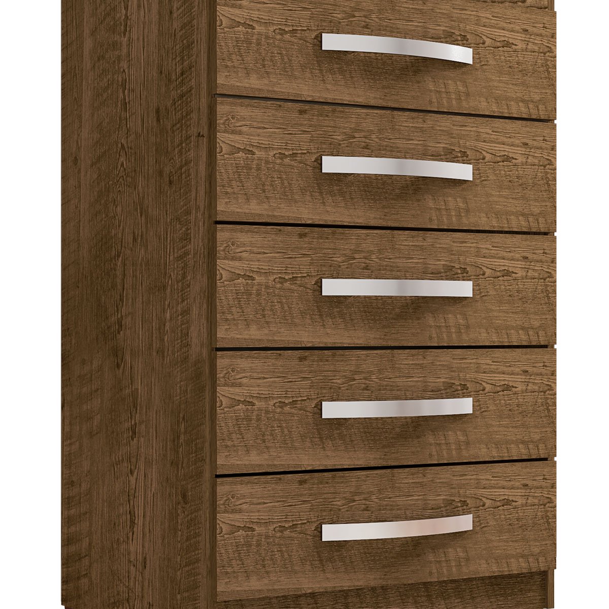 Cômoda para Quarto 5 Gavetas com Pés Cannes  Malbec