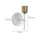 Arandela Parede Para Cabeceira Quarto e Banheiro Lavabo Branco Com Bronze