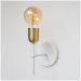 Arandela Parede Para Cabeceira Quarto e Banheiro Lavabo Branco Com Bronze