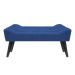 Banco Estofado Paris 1,20m Suede Azul Marinho - Inova Decor