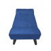Banco Estofado Paris 1,20m Suede Azul Marinho - Inova Decor