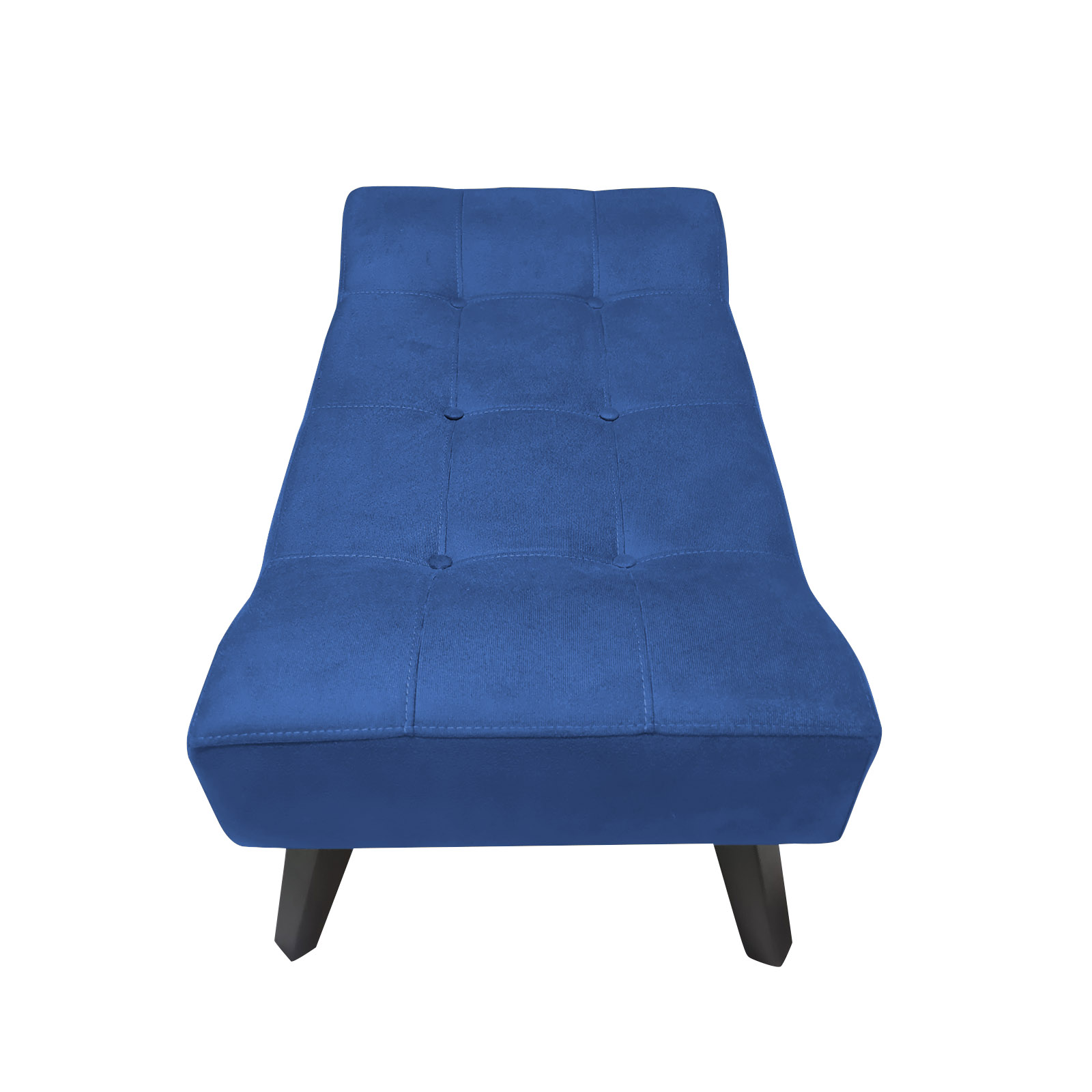 Banco Estofado Paris 1,20m Suede Azul Marinho - Inova Decor