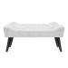 Banco Estofado Paris 1,20m Suede Branco - Inova Decor