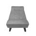 Banco Estofado Paris 1,20m Suede Cinza - Inova Decor
