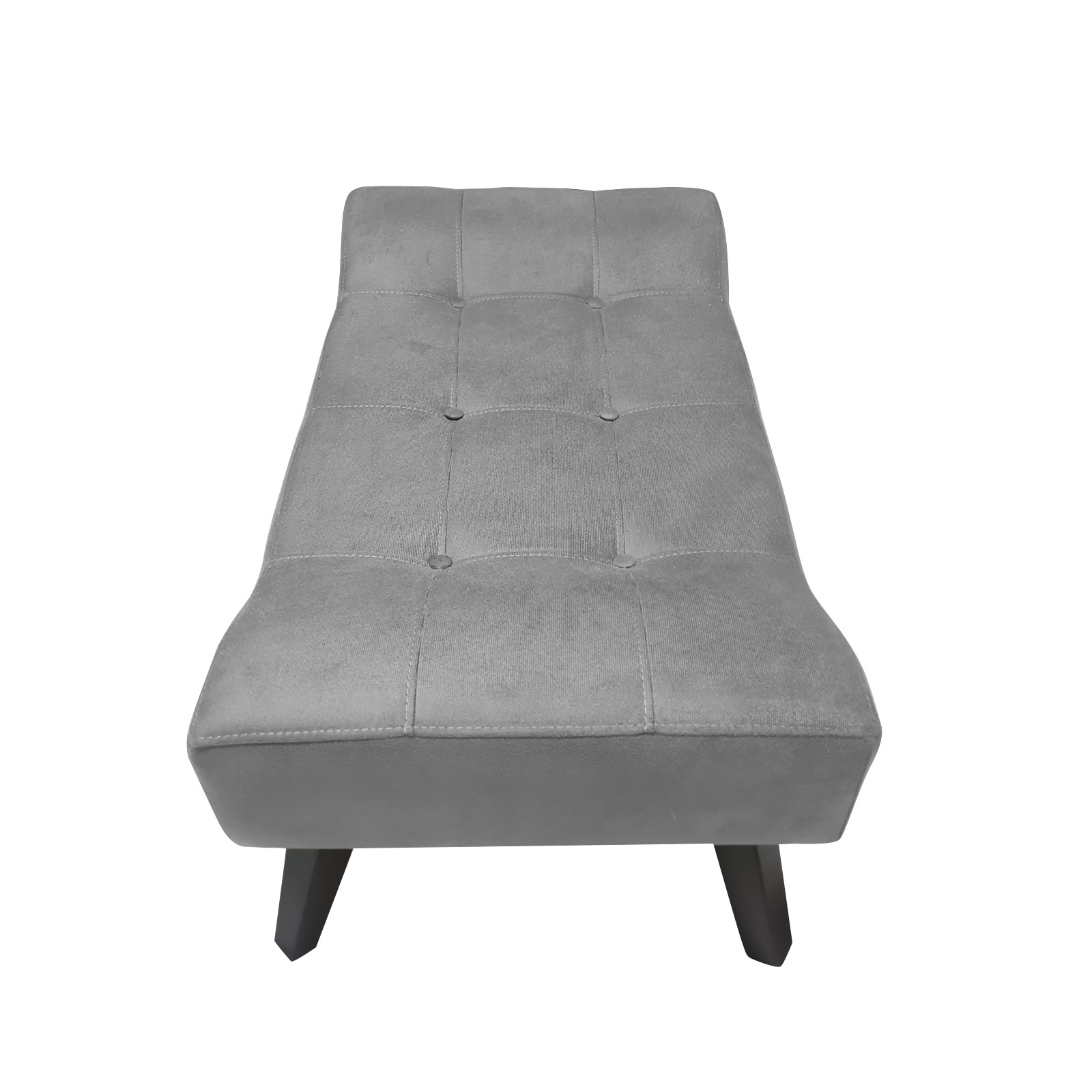 Banco Estofado Paris 1,20m Suede Cinza - Inova Decor