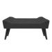 Banco Estofado Paris 1,20m Suede Grafite - Inova Decor