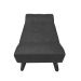 Banco Estofado Paris 1,20m Suede Grafite - Inova Decor