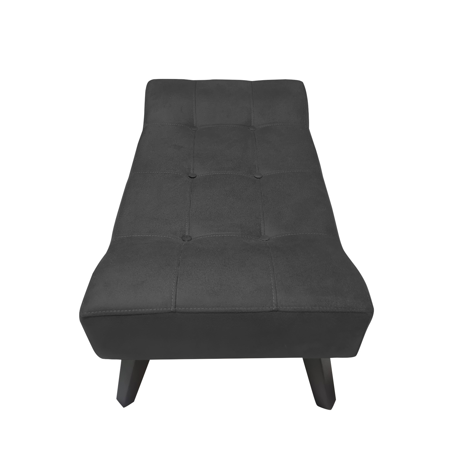 Banco Estofado Paris 1,20m Suede Grafite - Inova Decor