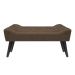 Banco Estofado Paris 1,20m Suede Marrom - Inova Decor