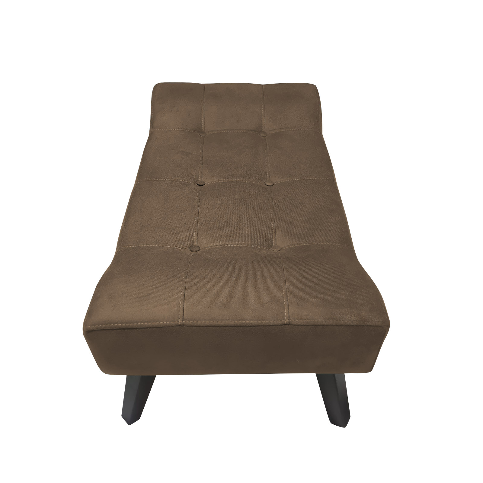 Banco Estofado Paris 1,20m Suede Marrom - Inova Decor