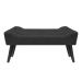 Banco Estofado Paris 1,20m Suede Preto - Inova Decor