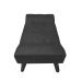 Banco Estofado Paris 1,20m Suede Preto - Inova Decor
