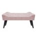 Banco Estofado Paris 1,20m Suede Rosa Bebe - Inova Decor