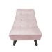 Banco Estofado Paris 1,20m Suede Rosa Bebe - Inova Decor