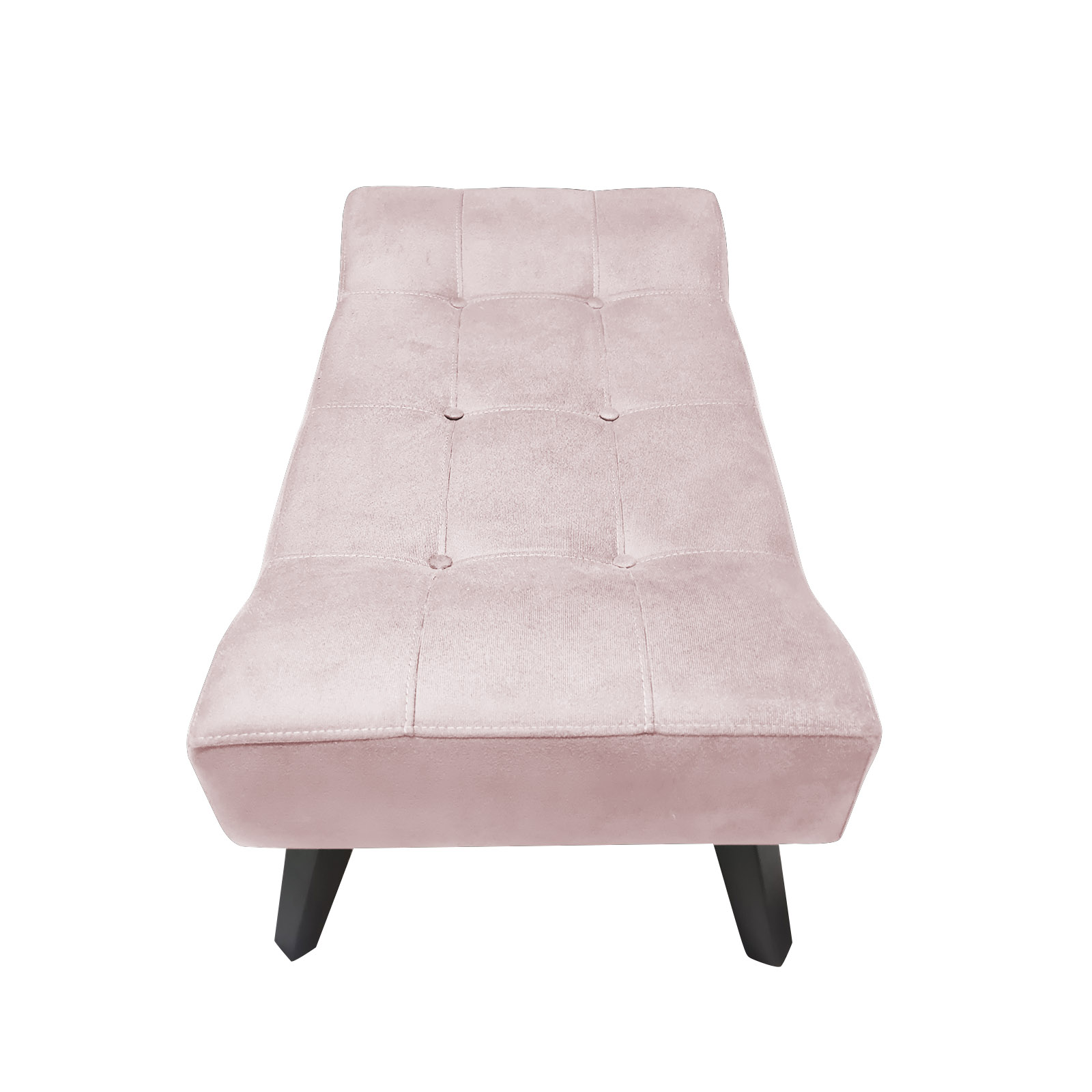 Banco Estofado Paris 1,20m Suede Rosa Bebe - Inova Decor