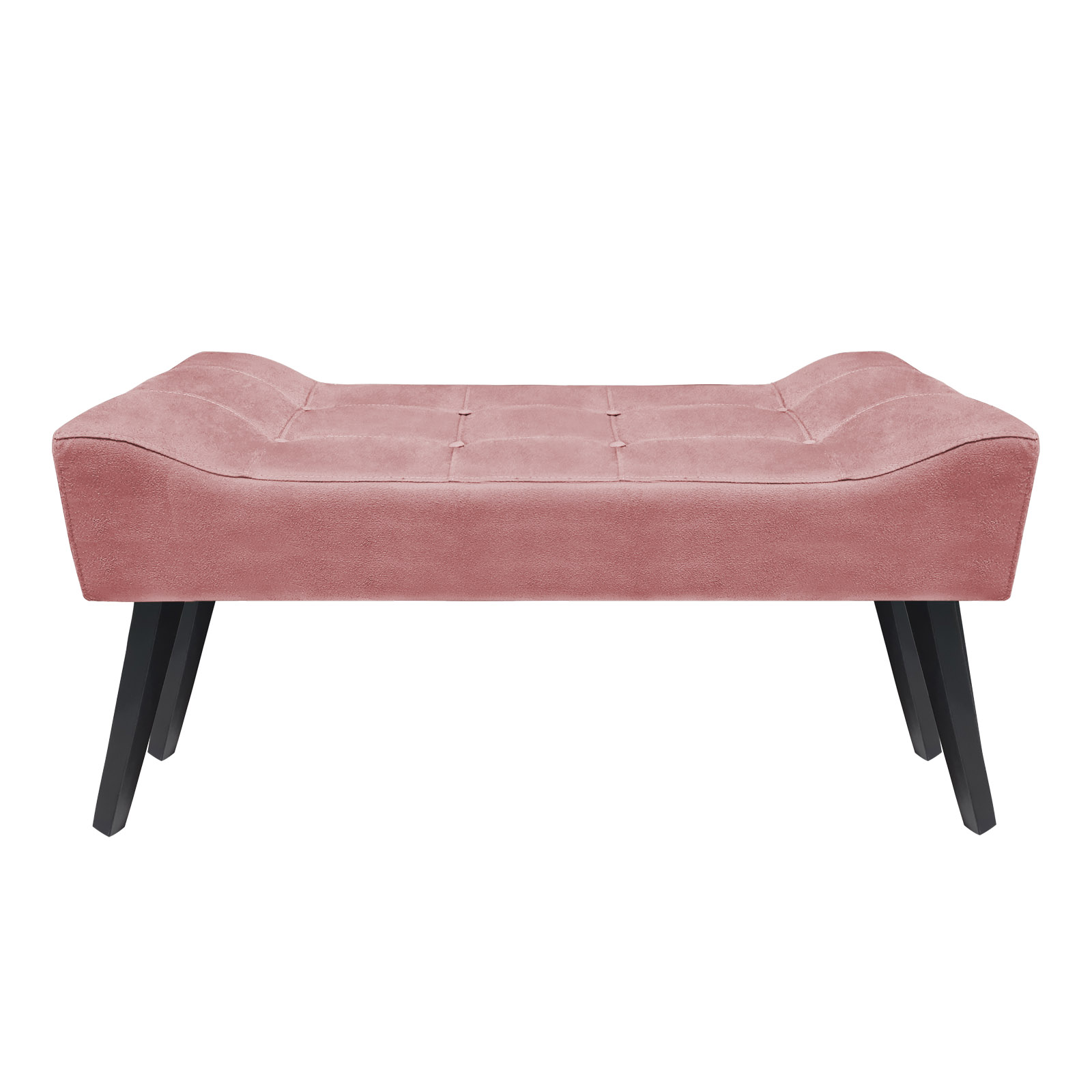 Banco Estofado Paris 1,20m Suede Rose - Inova Decor