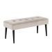 Banco Estofado Theo 1,20m Suede Bege - Inova Decor
