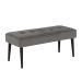 Banco Estofado Theo 1,20m Suede Cinza - Inova Decor