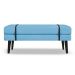 Banco Estofado Viena 1,20m Suede Azul Turquesa - Inova Decorações