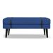 Banco Estofado Viena 1,20m Suede Azul marinho - Inova Decorações